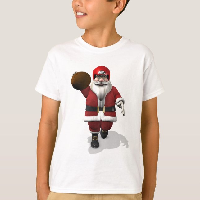 T-shirts Jogador de futebol americano Santa Claus (Frente)