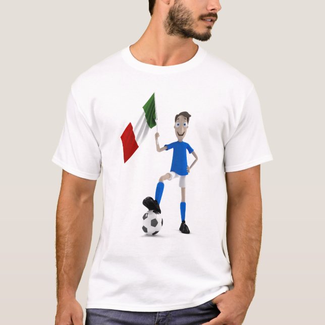 T-shirts Jogador de futebol de Italia (Frente)