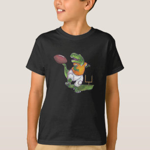 T-shirts Jogador De Futebol Dino Kids Dark Tee