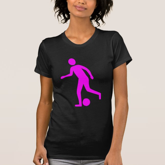 T-shirts Jogador de futebol - Magenta (Frente)