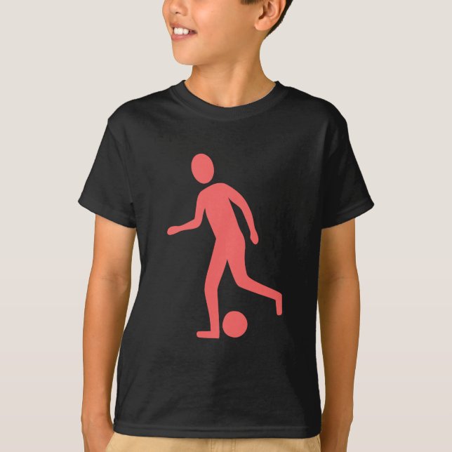 T-shirts Jogador de futebol - Rosa Tropical (Frente)