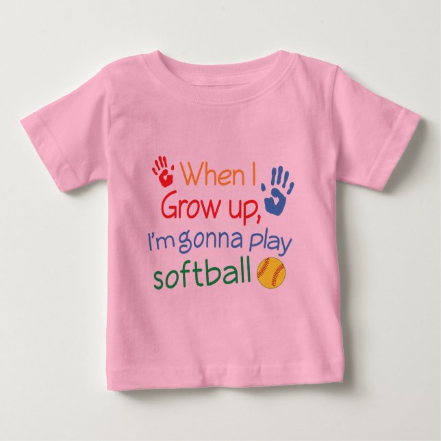 T-shirts Jogador de softball futuro (Frente)