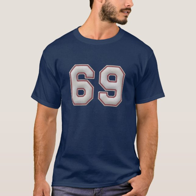 T-shirts Jogador número 69 - pontos legal do basebol (Frente)