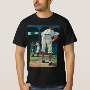 T-shirts Jogadores de beisebol esportivo vintage arremessad