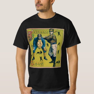 T-shirts Jogadores de beisebol esportivo vintage no jogo em