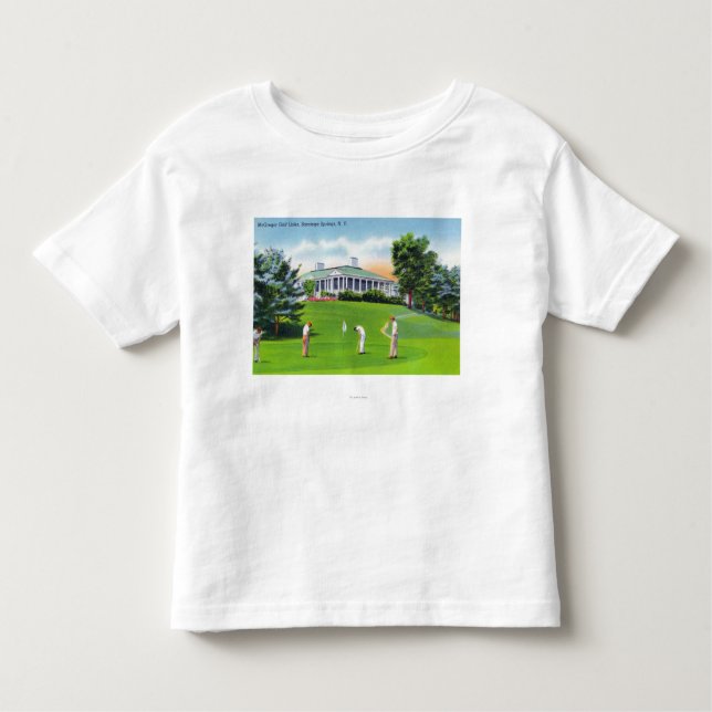T-shirts Jogadores de golfe na cena das relações de golfe (Frente)