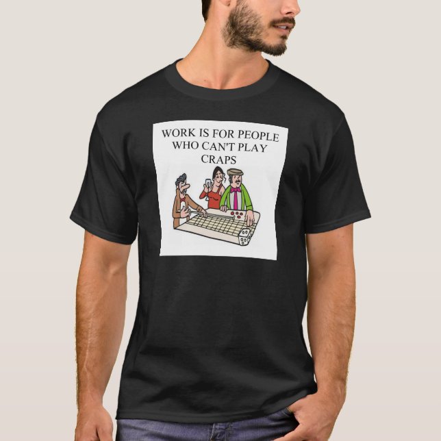 T-shirts jogadores dos dados e dos excrementos (Frente)