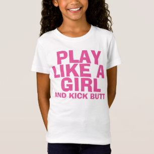 T-shirts JOGAR COMO UMA MENINA, Crianças E Adolescentes T-