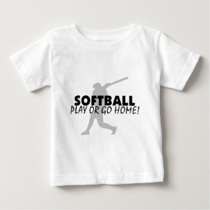 T-shirts Jogar Softball Ou Ir Para Casa