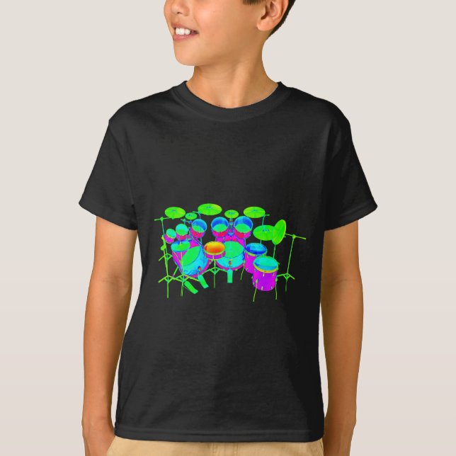 T-shirts Jogo colorido do cilindro (Frente)