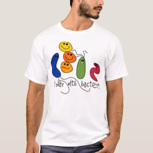 T-shirts jogo com bactérias