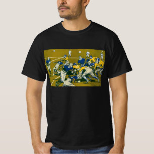 T-shirts Jogo de Futebol Esportivo Vintage, Times Dourado v
