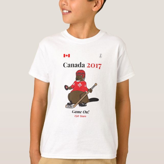 T-shirts Jogo de hóquei do castor de Canadá 150 em 2017 (Frente)