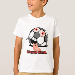 T-shirts jogou esportes de bola de futebol esvaziados engra