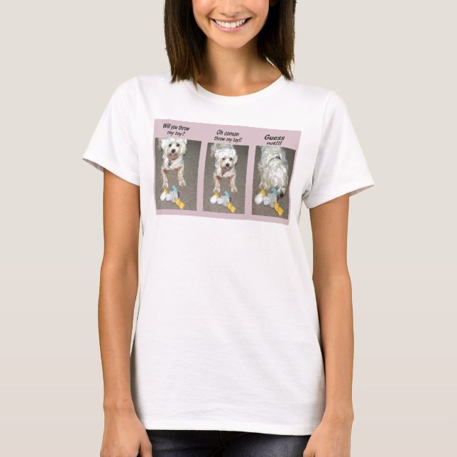 T-shirts Jogue o Toy Tee com o White Dog (Frente)