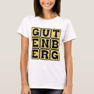 T-shirts Johannes Gutenberg, Impressor Alemão