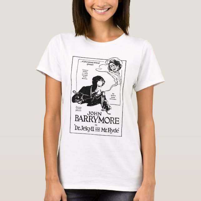 T-shirts John Barrymore Jekyll Hyde 1920 (Frente)