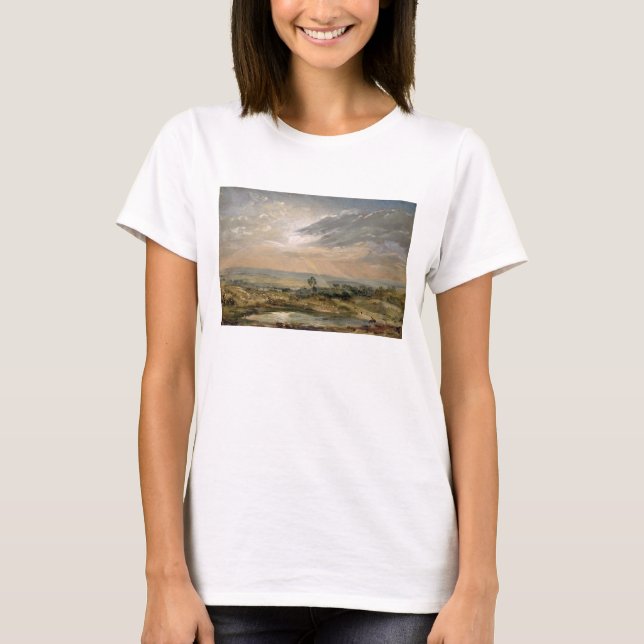 T-shirts John Constable | Branch Hill Pond, Hampstead (Frente)
