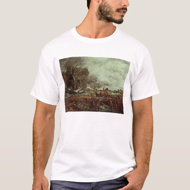 T-shirts John Constable | o cavalo do pulo, c.1825 (óleo (Frente)
