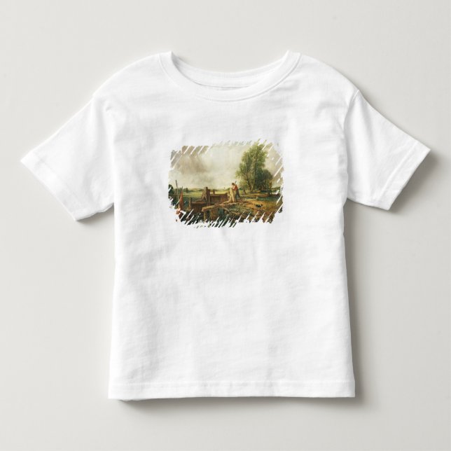 T-shirts John Constable | um barco que passa um fechamento (Frente)