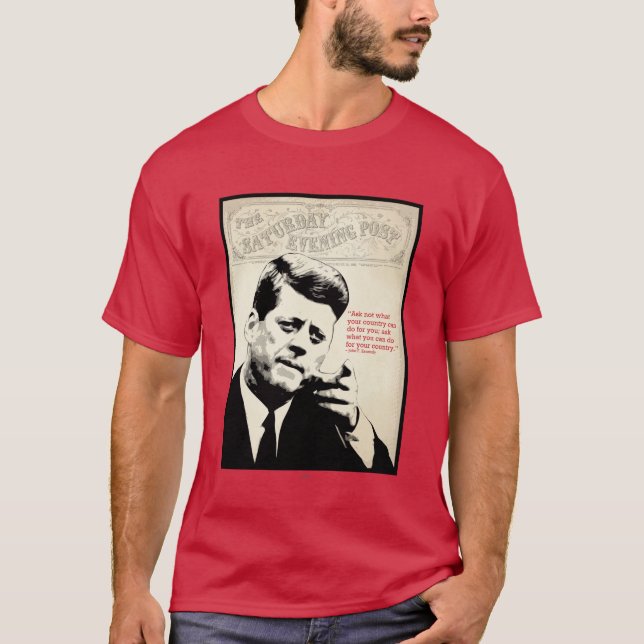 T-shirts John F. Kennedy Cote (Frente)
