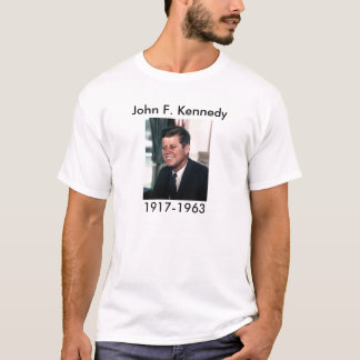 T-shirts John F. Kennedy, retrato branco da foto da casa