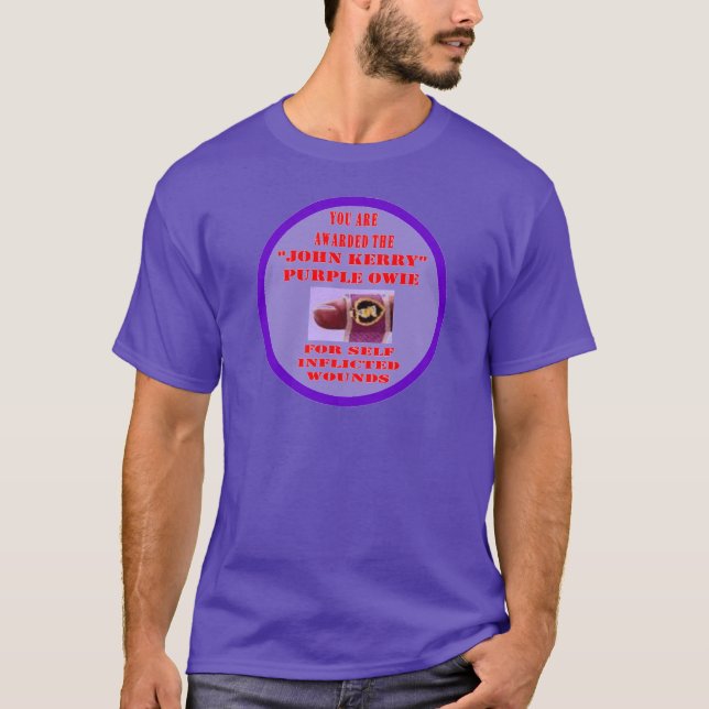 T-SHIRTS JOHN KERRY PURPLE OWIE (Frente)