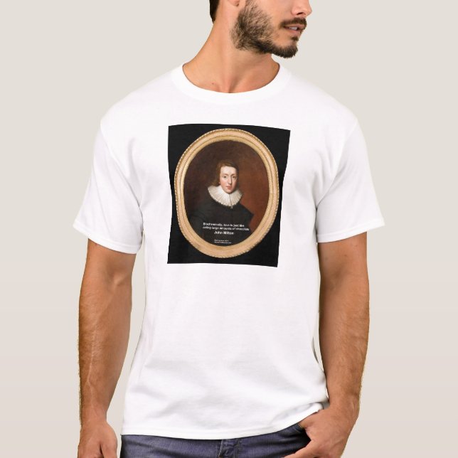 T-shirts John Milton Amor & Chocolate Citações Presentes &  (Frente)
