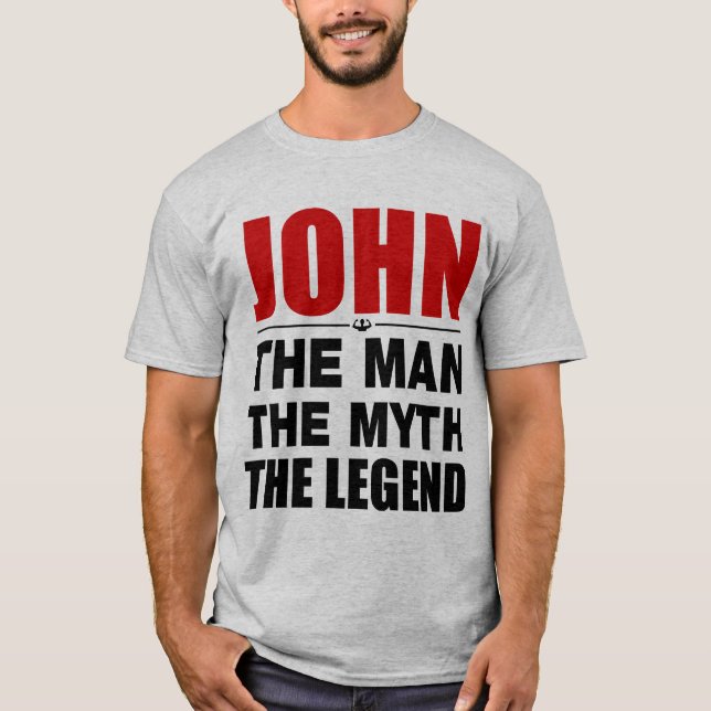 T-shirts John o homem o mito a legenda (Frente)