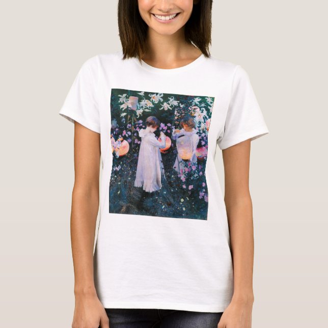 T-shirts John Singer Sargent Carnação Lily Lily Rosa (Frente)