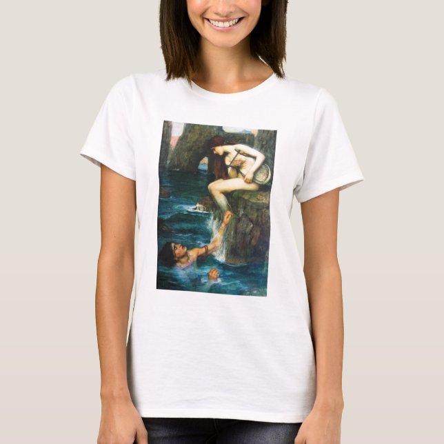 T-shirts John William Waterhouse a sirene (Frente)