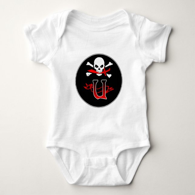 T-shirts Jolly Roger U Monograma Inicial (Frente)