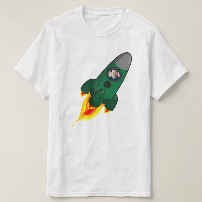T-shirts Jong-un Rocketman de Kim (Frente do Design)