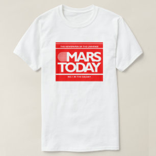 T-shirts Jornal Mars Hoje Engraçado Gráfico SciFi