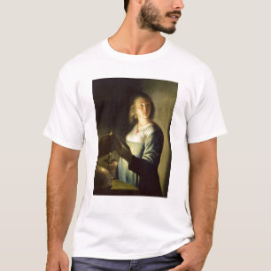 T-shirts Jovem mulher com uma vela