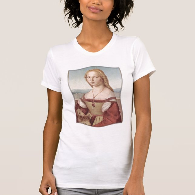 T-shirts Jovem mulher com unicórnio (Frente)