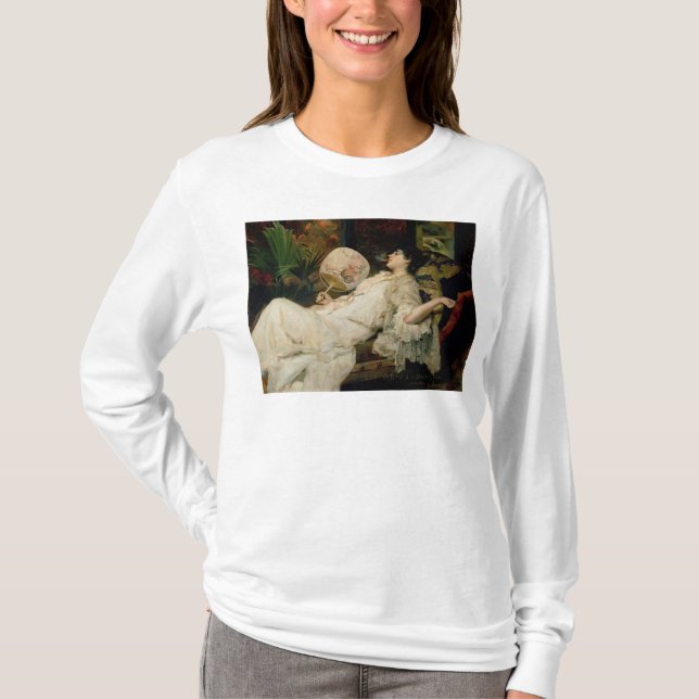 T-shirts Jovem mulher que fuma, 1894 (Frente)