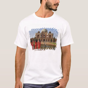 T-shirts Jovens senhoras indianas e o túmulo de Humayun, Dé
