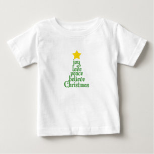 T-shirts Joy, Love, Peace, Acredite, Natal