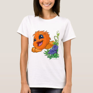 T-shirts JubJub alaranjado feliz na central de Neopia