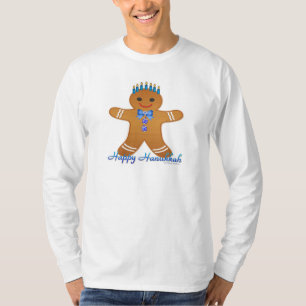 T-shirts Judaica Hanukkah Gingerpão Man Menorah