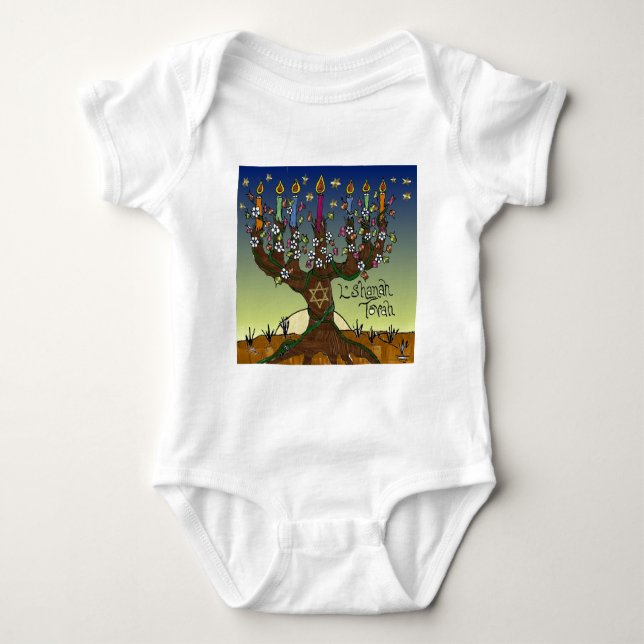T-shirts Judaica L'shanah Tovah Tree Of Life Gifts Roupa (Frente)