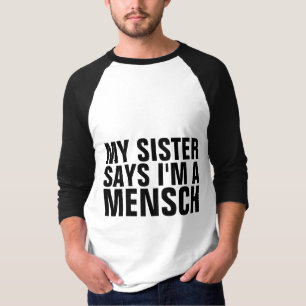 T-shirts judaicas para Irmão, MENSCH