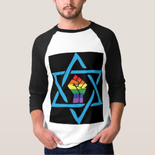 T-shirts Judaico preto alegre