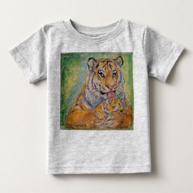 T-shirts Jumper Bebê com Tigres (Frente)