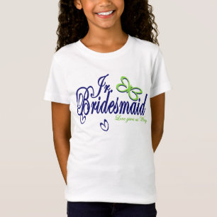 T-shirts Junior Bridesmaid Butterfly Love