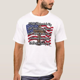 T-shirts Juramento de Lealdade com Bandeira dos EUA e Cruz