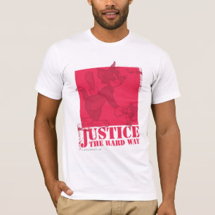 T-shirts Justiça de Tom e de Jerry a maneira dura