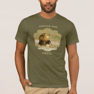 T-shirts Justiça Para Cecil o Leão Morto na África