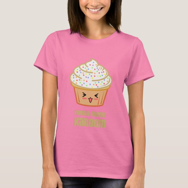 T-shirts kaboom do creme da baunilha (Frente)
